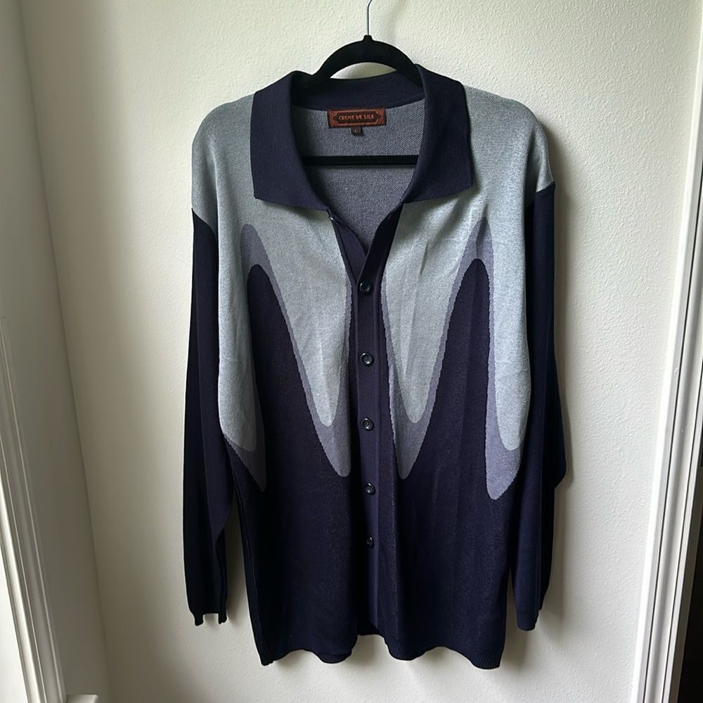 Crème De Silk Vintage Silk Long Sleeve Shirt | size L